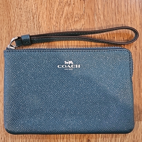 Coach Blue Wristlet - Picture 1 of 1